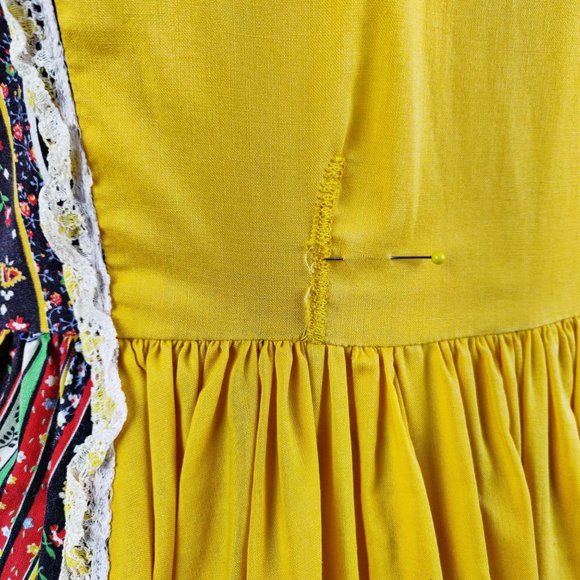 Vintage 1960s Folk Dress Square Dance Western M/L - Picture 13 of 14